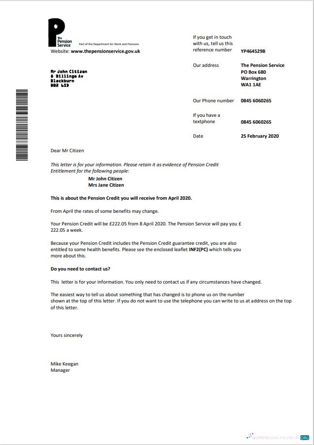 download download The Pension Service utility bill template in Word and PDF format PDF template PDF template